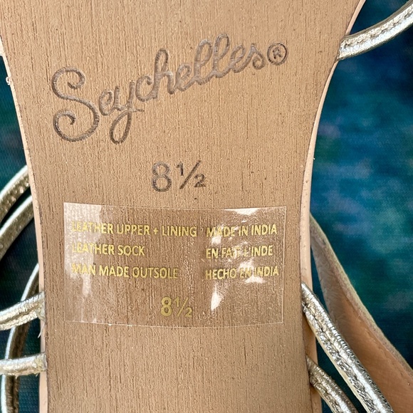 Seychelles Starboard Heels in Gold and Vacchetta Leather NIB - Picture 5 of 8